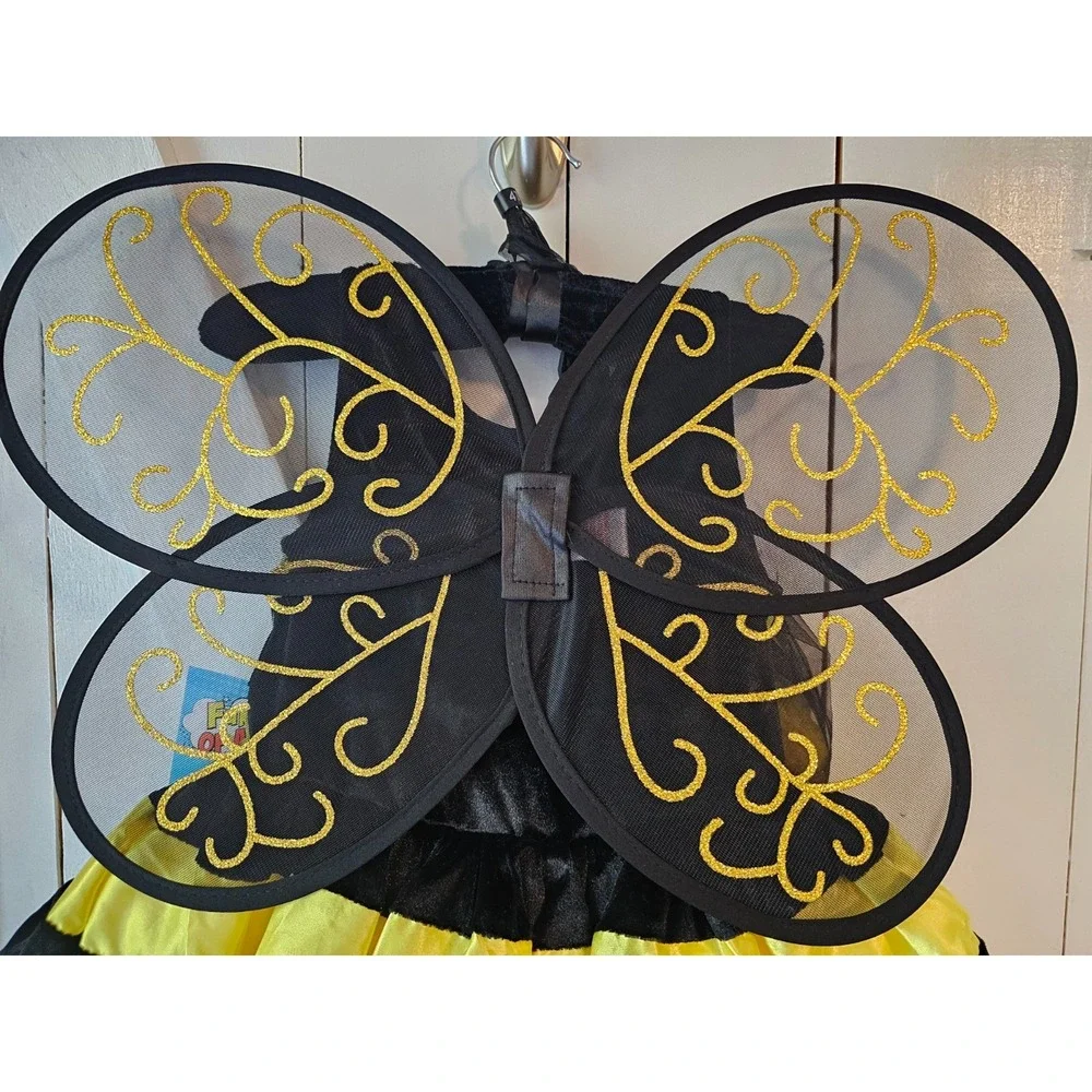 5T Bee Costume Halloween Pretend Play Party w/Headband &‎ Wings - 5T